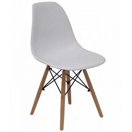 FORÖL Silla Priego Blanco Pack de 4 Sin Brazos